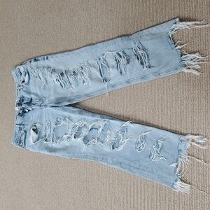 Free People distressed cropped jeans 28